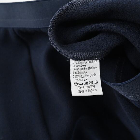 CHALAYAN Pants Womens Size 40 Navy Blue‎ Quiet Luxury Stretch Pull On Skinny Leg - Picture 8 of 12